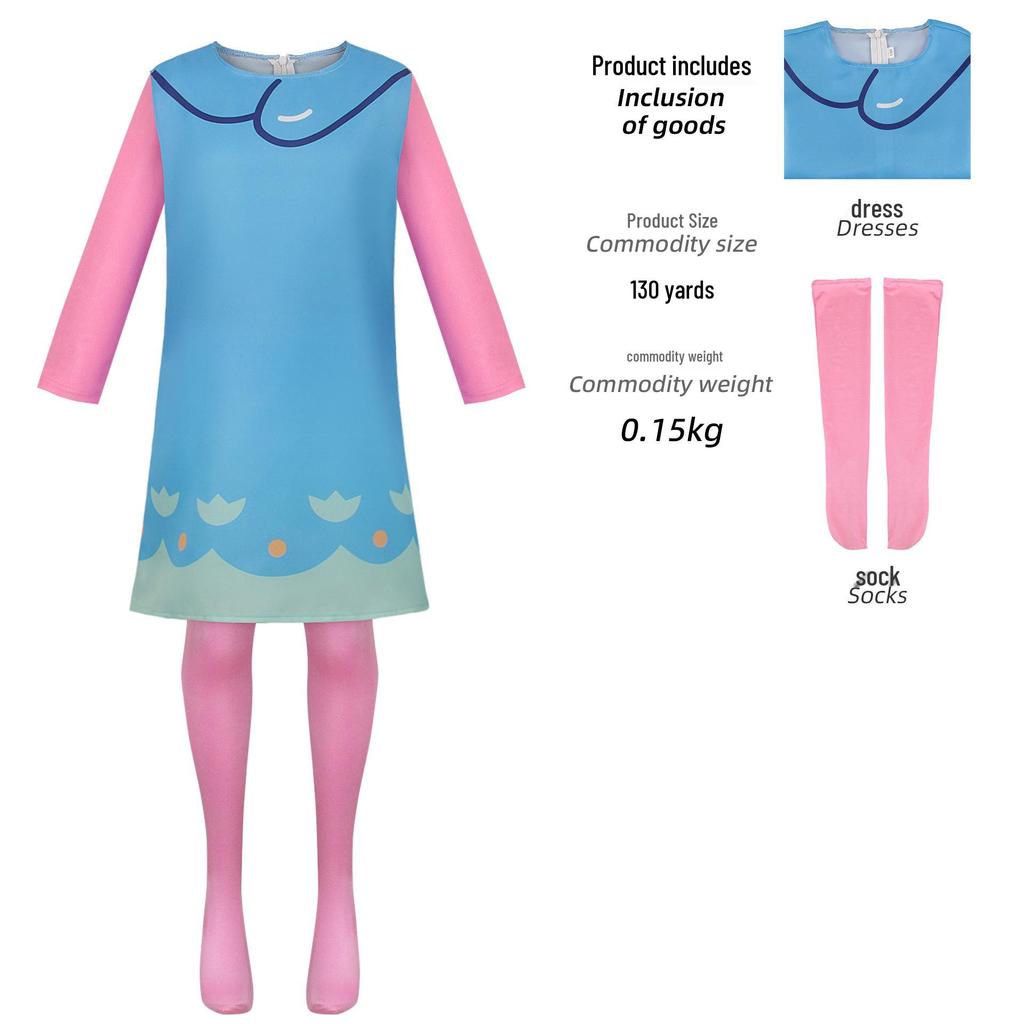 Anime Poppy Halloween Trolls Branch Cosplay Kostým Šaty