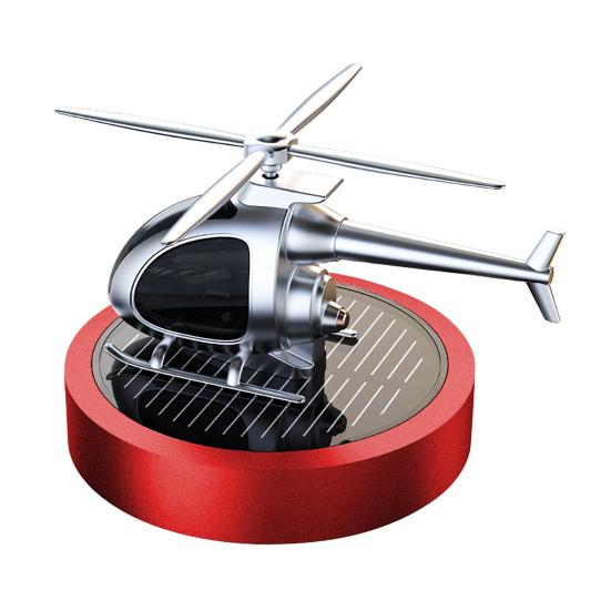 10ml Car Aromatherapy Wear-resistant Attractive Ornament Helicopter Design Solar Power Auto Car Rotate Aroma for Car