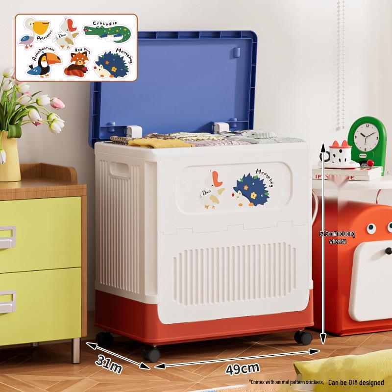 Haixing Large Capacity Folding Plastic Laundry Hamper with Lid