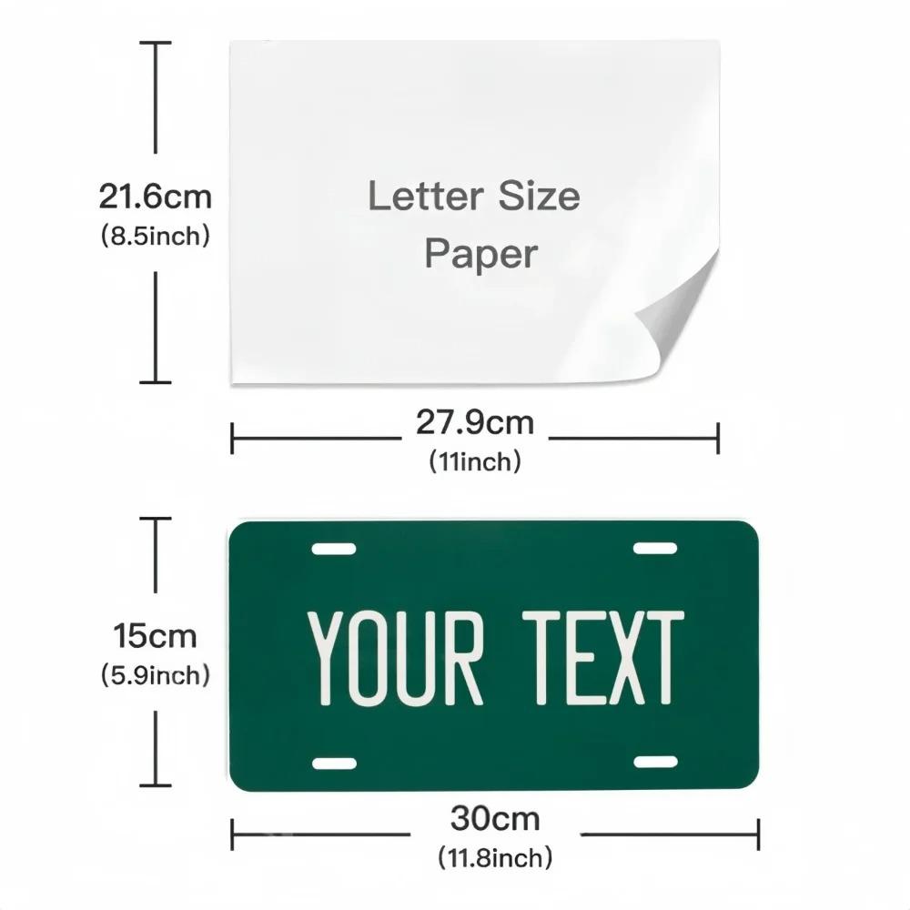 Custom Aluminum Car Tag Personalized Front License Plate Metal Wall Decor for Garage