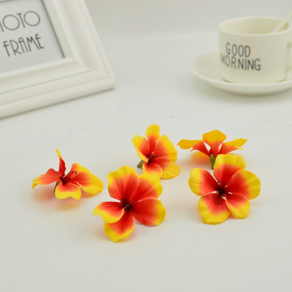 20PCS Cheap Artificial Flowers Orchid for Home Wedding Decoration Accessories Pompon DIY Wreath Needlework Silk Cherry Roses