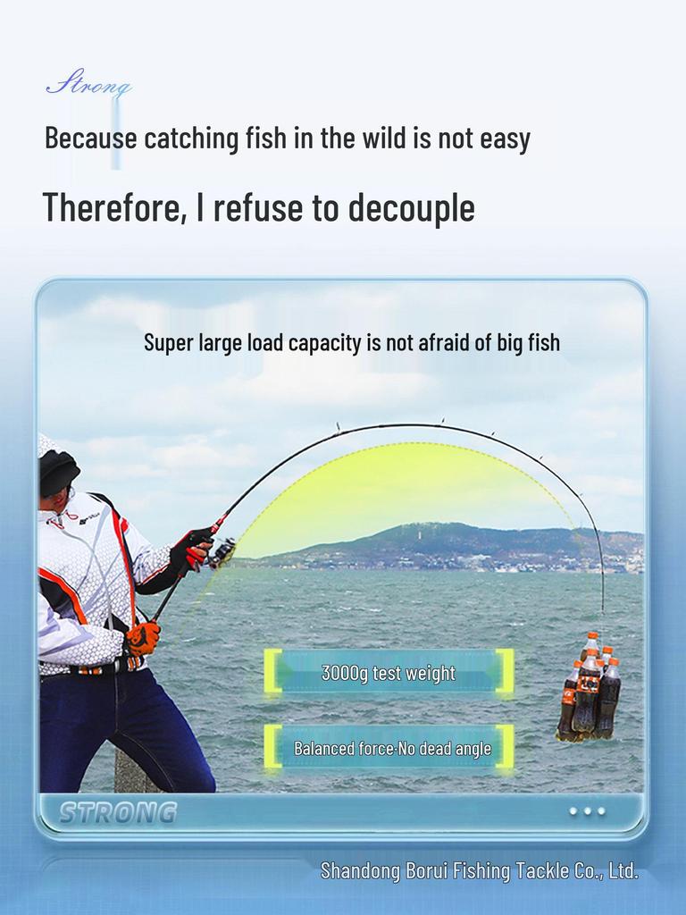 Black Bass Lure Casting Rod Set - Beginner Sea & Long Cast Rod for Asp