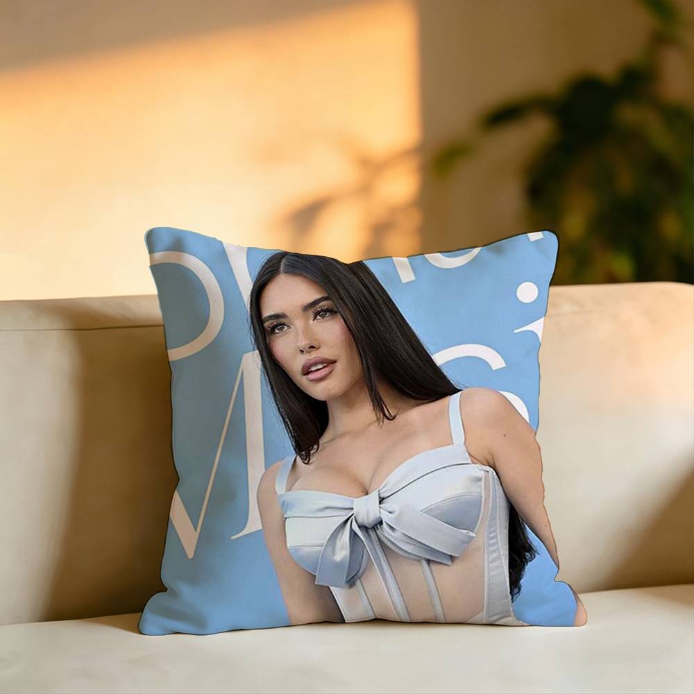 Popular Singer Madison Elle Beer Pillow Case Square DoubleSided Sofa Cushion Cover Bedroom Bedside Pillow