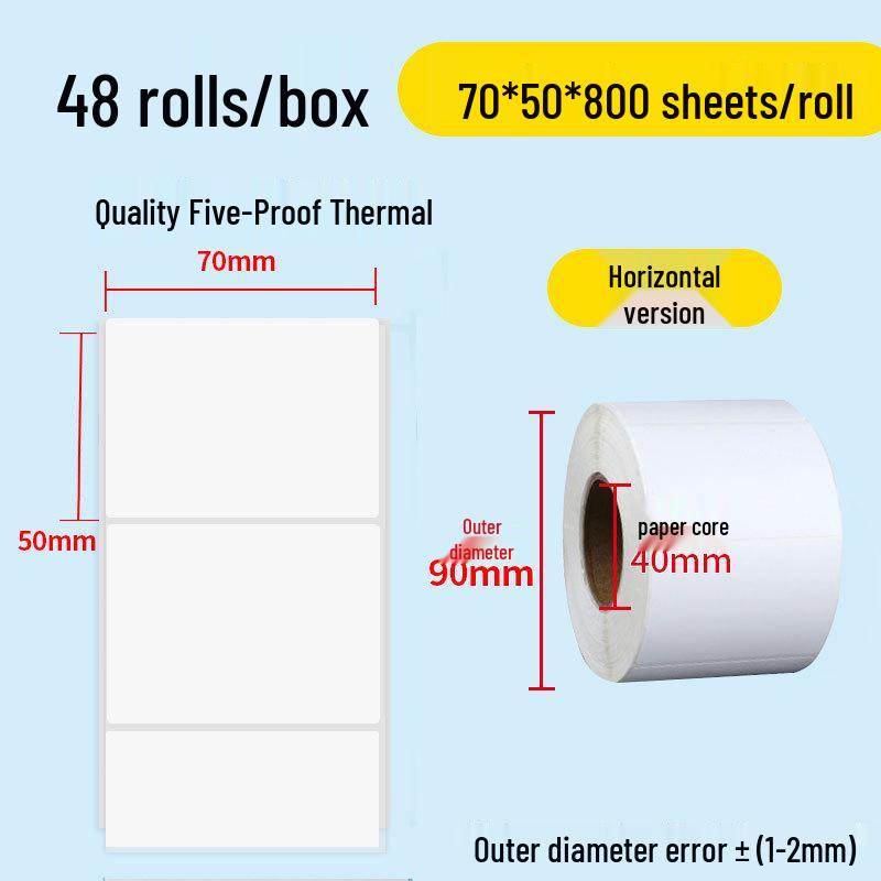 Durable Self-Adhesive Thermal Paper Barcode Labels for Printing 