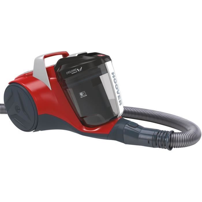 HOOVER BR25HM - Aspirateur Traineau sans sac - Technologie cyclonique - Grande capacité - Puissance 700 watts - Rayon d'action 8 m