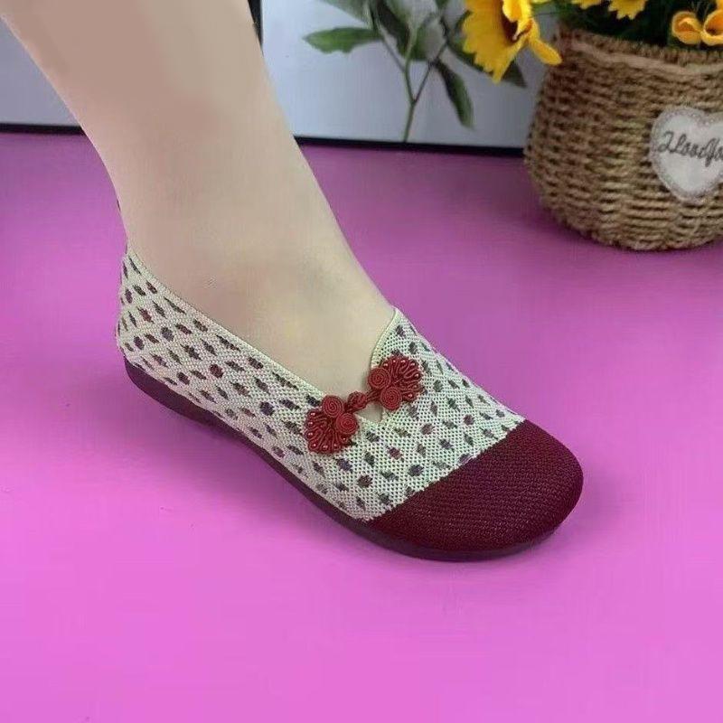 New spring and summer cloth shoes ultra-light and breathable flat bottom medium and shallow mouth single