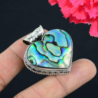 Abalone Shell Přívěsek drahokam Solid 925 Sterling Silver Přívěsek Šperky Dárek pro Unisex