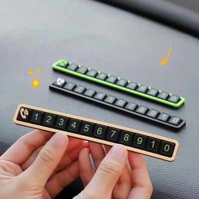 Tarjeta de Estacionamiento Temporal para Coche Tarjeta con Número de Teléfono Placa Número de Teléfono Parada Luminosa Ayuda para Estacionar Garaje Interior de Coche