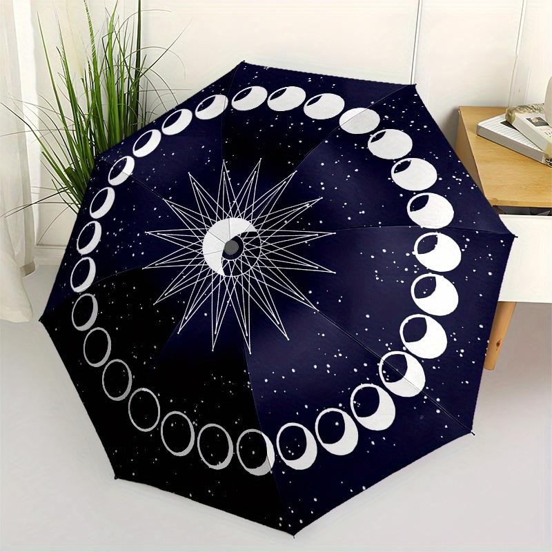 

Moon Phases, Celestial Art themed Eight rib Automatic Folding Umbrella Is Suitable for Both Men and Women, Making It A Perfect Christmas and