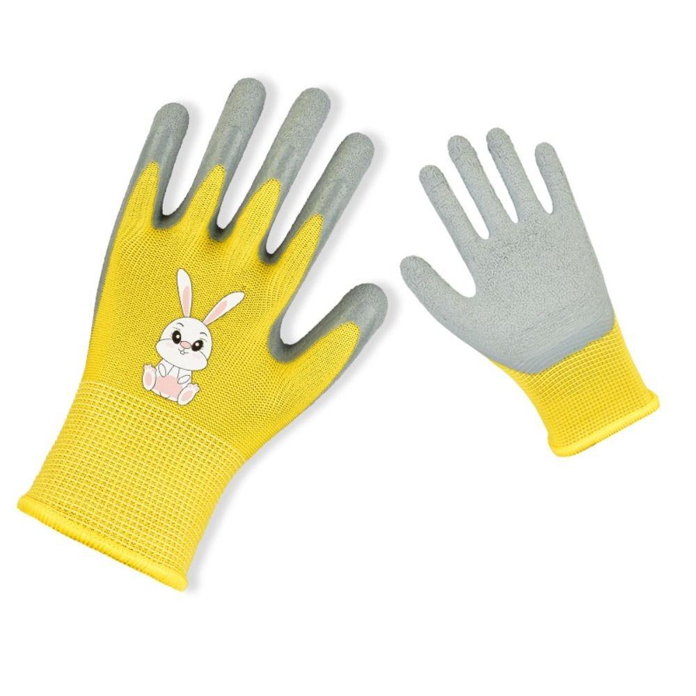 Non-Slip Kid Gardening Gloves Breathable Durable Garden Work Gloves Animal Pattern Collect Seashells Children Protective Glove
