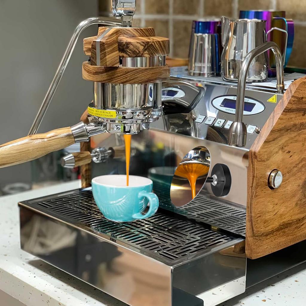 Kaffee Extraktionsspiegel Magnetisch Espresso Shot Spiegel Edelstahl Drehbar Für Bodenlosen Siebträger Barista Werkzeuge
