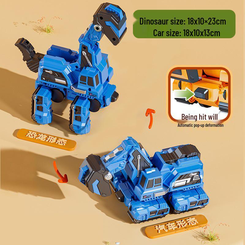 Transforming Dinosaur Inertial Toy Car: Plastic Engineering Vehicle for Kids