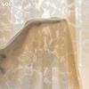1PC LOZUJOJU Romantic and Exquisite French Hollow Transparent Tulle Beige Jacquard Sheer Curtain for Living Room Bedroom Balcony Window Home Decor