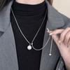 Light Luxury Niche Pull Collarbone Chain Women's High-end Pearl Necklace Long Niche Sweater Chain Accessories Trendy Jewelry Women