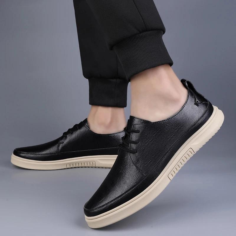 Модные мужские туфли на плоской подошве — фото 6