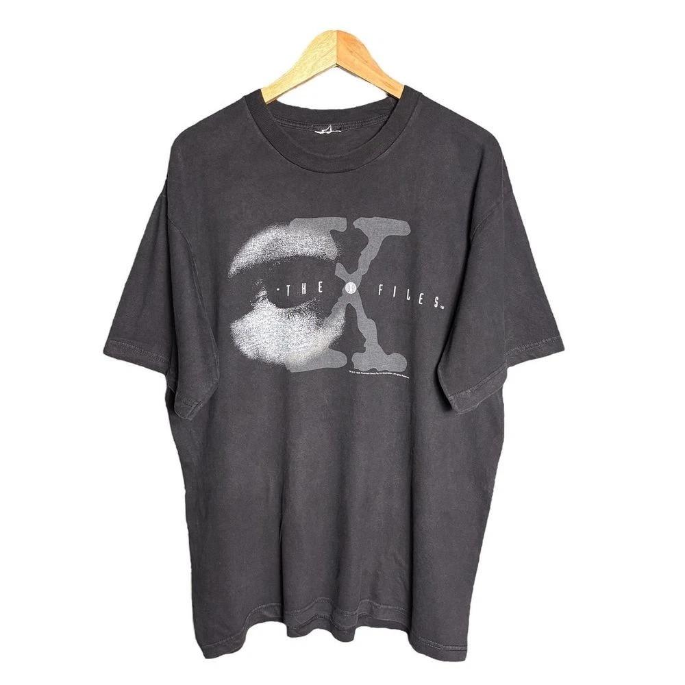 Maglietta retrò grigio antracite The X Files Movie anni '90 vintage