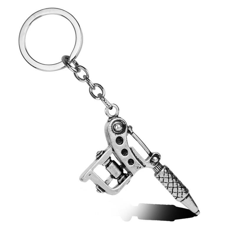 Tattoo Machine Shape Geometric Pendant Necklace With Alloy Charm For Travel Gifts