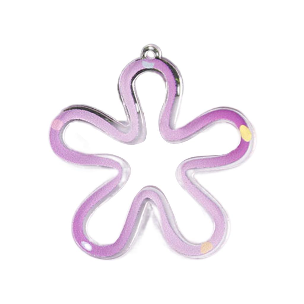 DIY Elegant Hollow Flower Pendant Hollow Flower Jewelry Making Accessories Acrylic Material for Jewelry Necklace Making