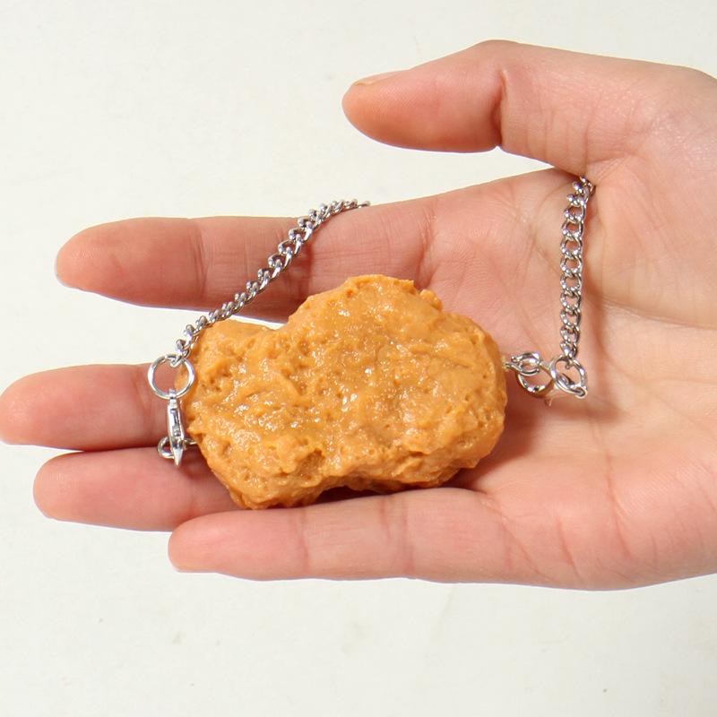 Trendy KFC Fried Chicken & Nugget Necklace – Creative Food-Inspired Accessory