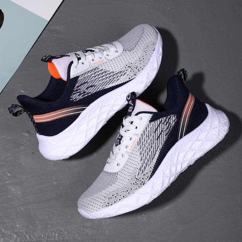 Fashion Sports Shoes Womens Shoes 2025 Autumn Mesh Surface Casual Breathable Lightweight Soft Sole Shock Absorbing Men Running Shoes
