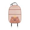1pc Cute Capybara Car Seat Back Storage Bag Cover Protector for Kids Anti-kick Pad Cartoon Leather Accessories Cartoon Interior