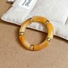 Acrylic Splicing Round Bangles for Women 2025 Retro Fashion Versatile Bracelet High-end Touch Hand Minimalist Men's Zircon Gift