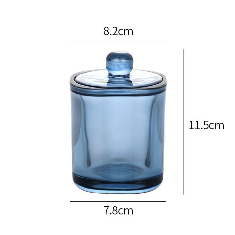Unique Design Amber Scented Candle Bottle Simple Transparent Colorful Candle Cup DIY Design Scented Candle Cup Short / Small