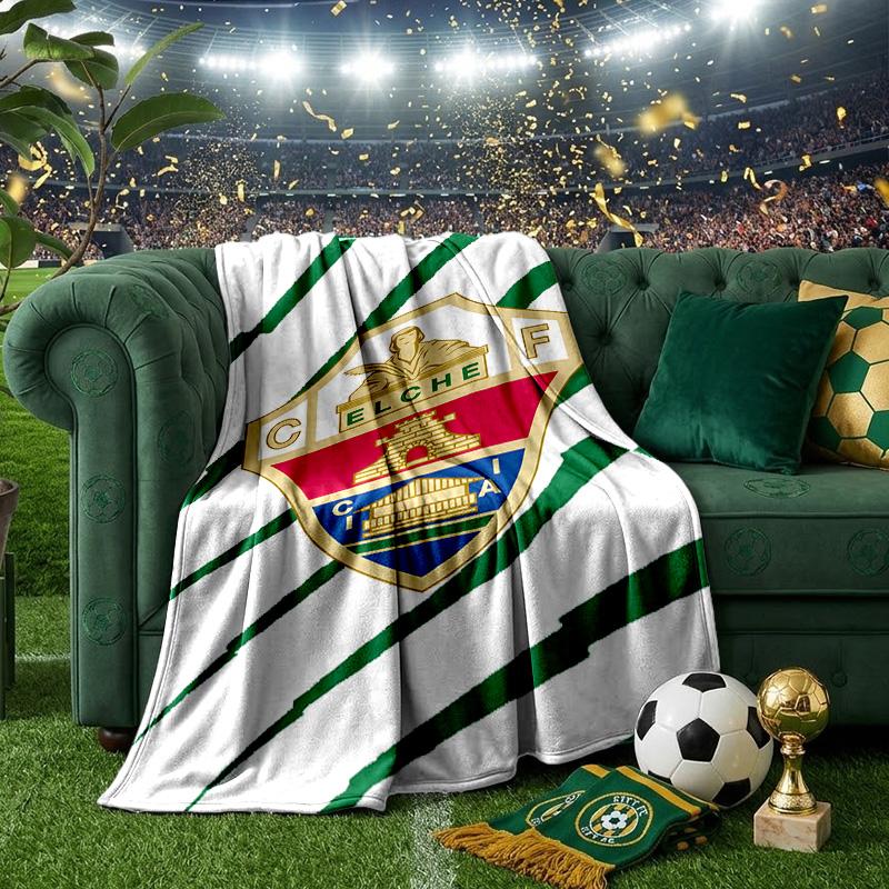 Football Elche Crest Design Blanket Lightweight Ideal Bedding Blanket Perfect for Travel, Camping, Living Rooms, Offices, Sofas, Fan Christmas gift