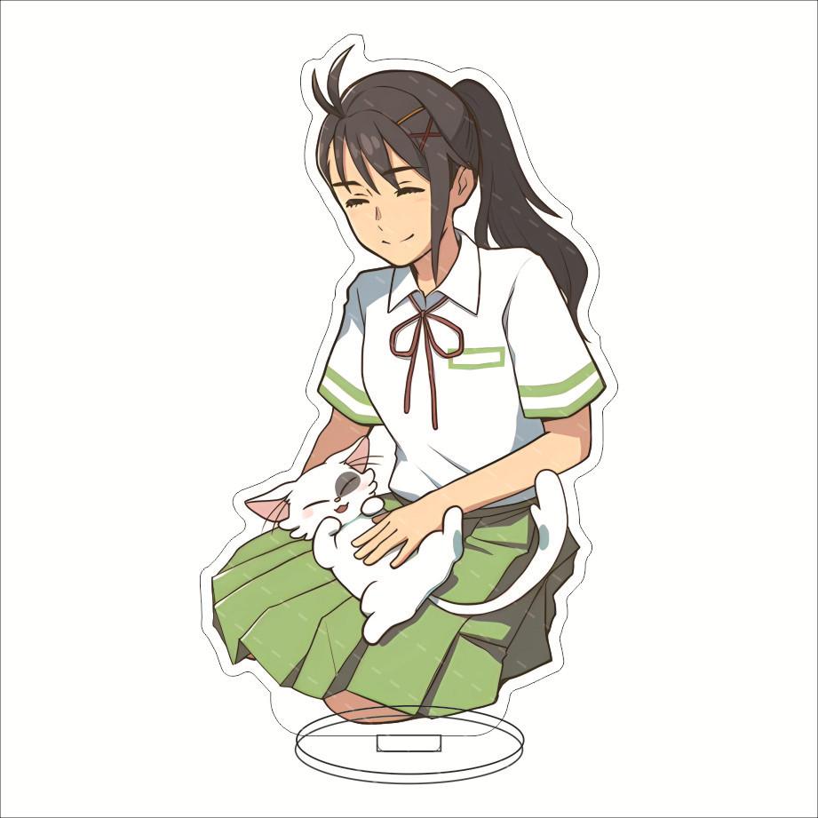 Anime Suzumeno Tojimari Suzume Movie Acrylic Stand Model Plate Decoration Desk Figure Display Girl Gift Artist Products Standee