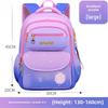 Sweet Cute Gradient Backpack for Elementary School Girls, Grades 1-6, Large Capacity Schoolbag