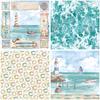 12 Sheets Retro Summer Breeze Collage Material Paper for DIY Journaling Stickers