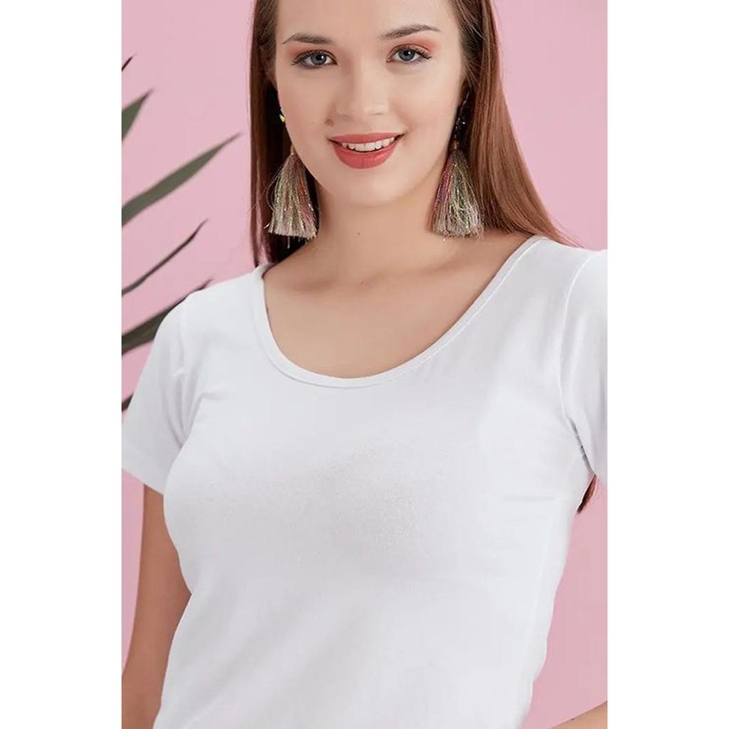 Tricou tip fluture cu guler larg