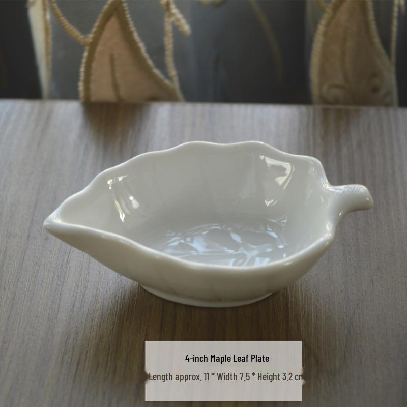 Multi-Compartment Ceramic Seasoning and Dipping Dishes for Soy Sauce, Vinegar, and Mustard