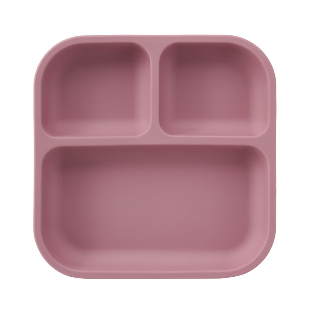 Color Kids 1PC Silicone Divided Plate for Babies BPA Free Feeding Bowl With Sucker Dishes Children's Tableware Christmas Gift