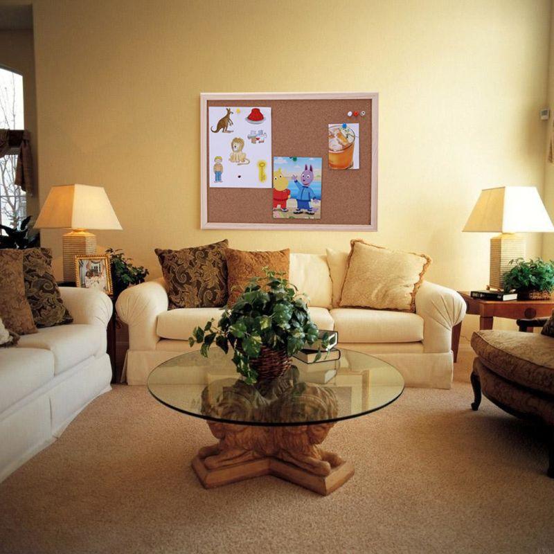 KX4B Wall-Mounted Double Sided Corkboard Perfect for Home Office Decor Message Presen