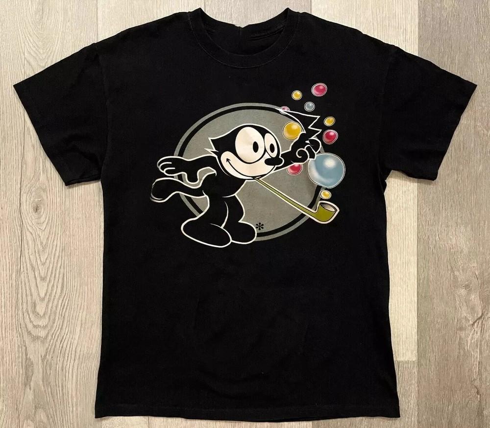 Felix the Cat Blowing Bubbles Graphic T-shirt