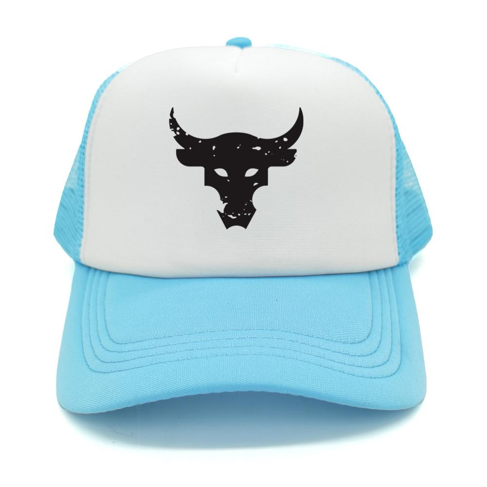 Dwayne Johnson Brahma Bull Tattoo Trucker Cap Unisex Baseball Caps Cool Summer Mesh Net Dwayne Johnson Hat Snapback Hats MZ