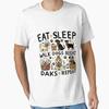 Eat Sleep Walk Dogs Repeat Essential T Shirt Vintage Graphic Casual Fashion Designer Clothes Stylish Homme Stretched