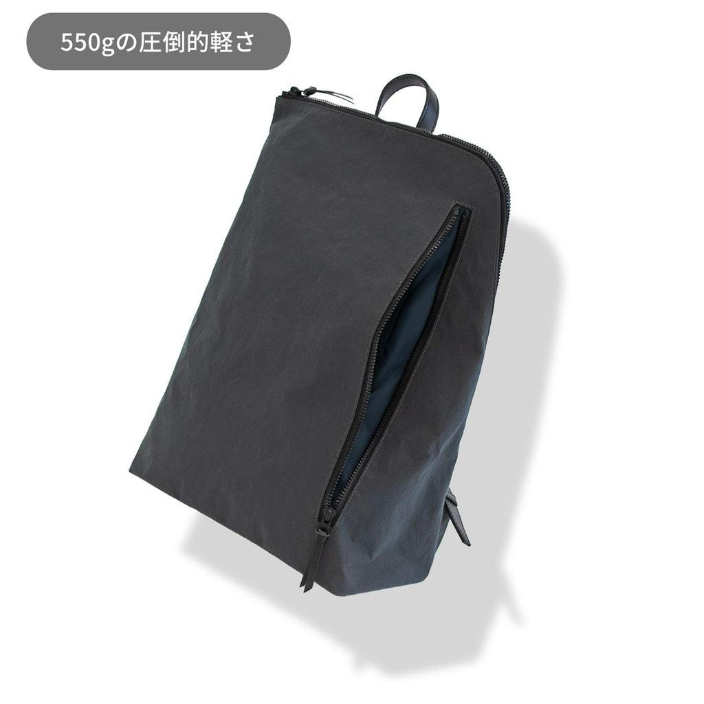 Root Japanese Backpack Habit Backpack Unisex Thin Lightweight Water Repellent A4 File PC Storage [Root] (Blue Gray)