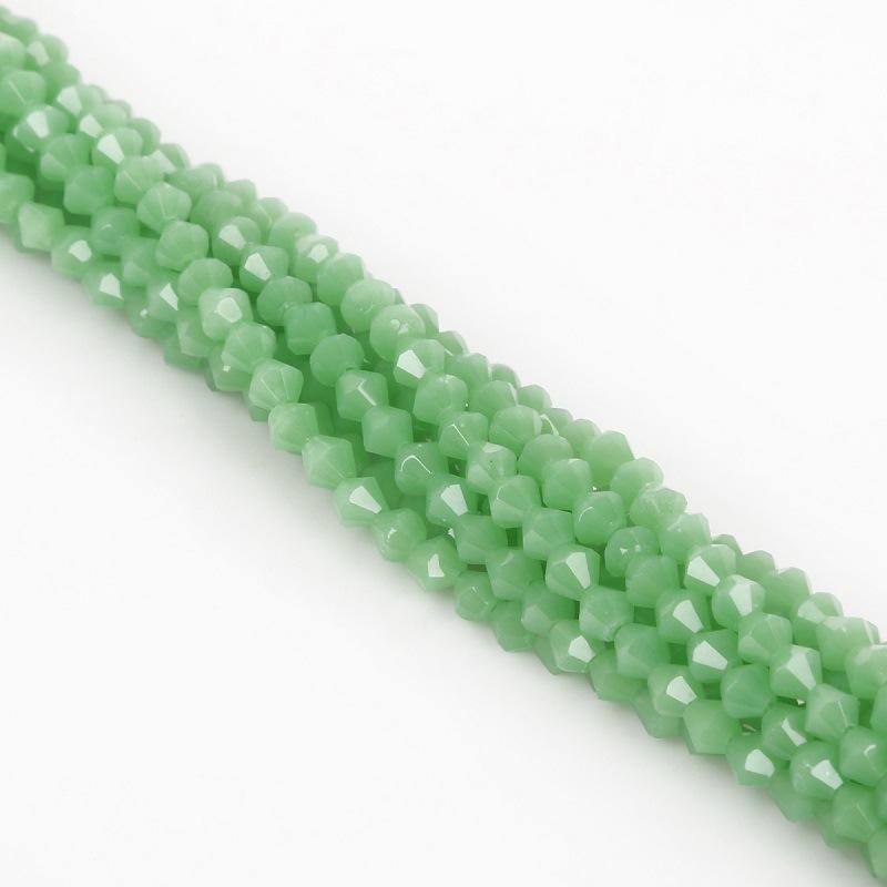 4mm Faceted Rhombus Crystal Beads Glass Beads DIY Handmade Beads Loose Beads Material Hair Jewelry Accessories Beads for Jewelry Making
