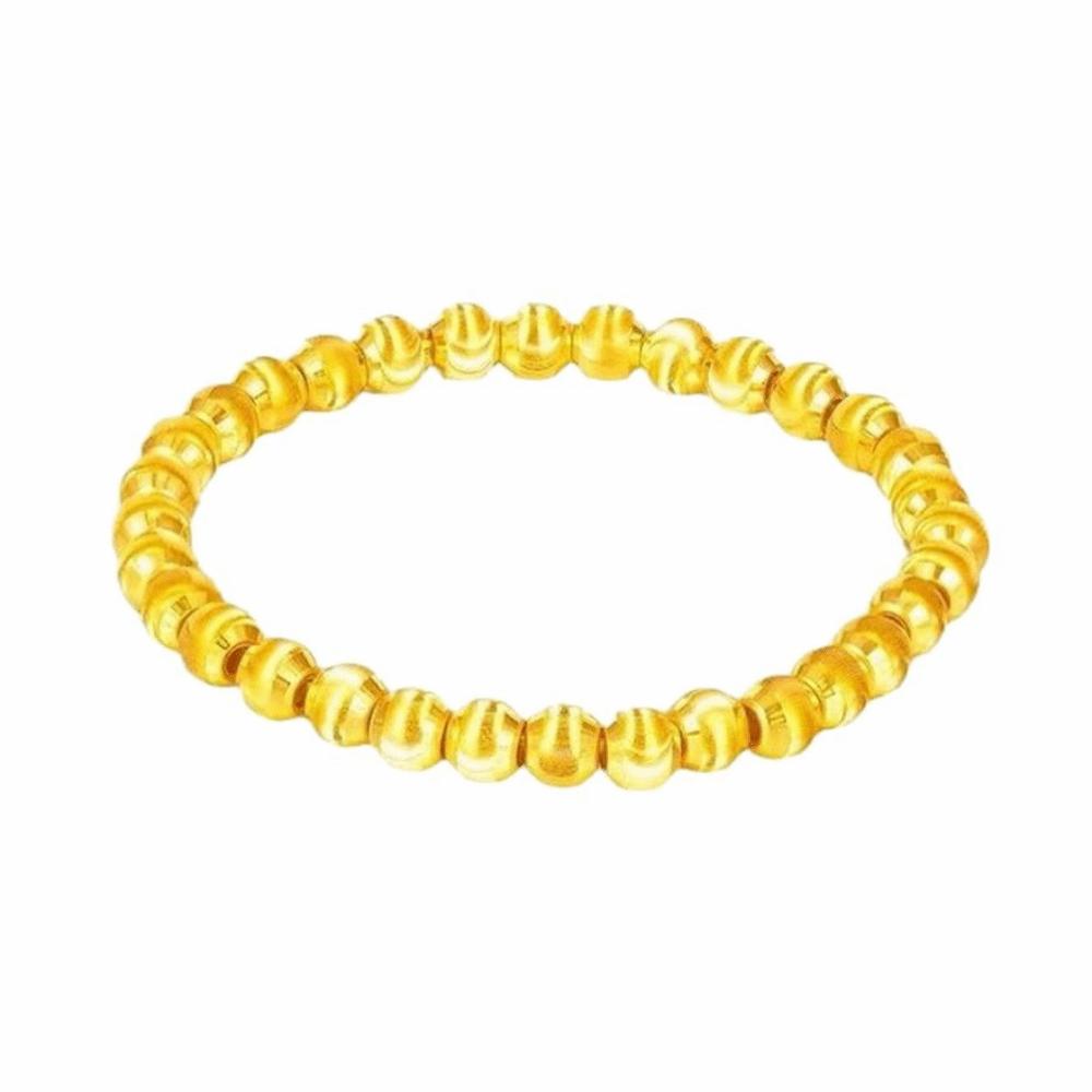 Intertwined Pattern Gold Cat's Eye Bracelet Lucky Round Gold Hand Chain Women's