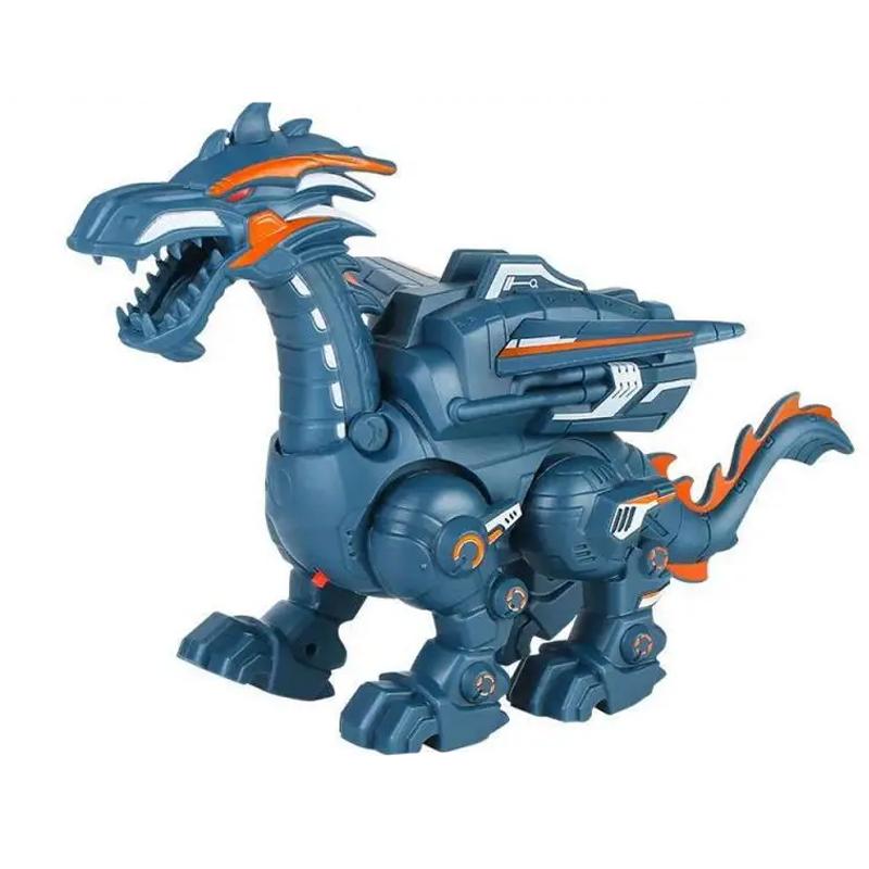 Non-Toxic Electric Dinosaur Simulation Dino Atomize Fire Walking Shaking Head Water Spray Cool Light Children Educational Puzzle Toys