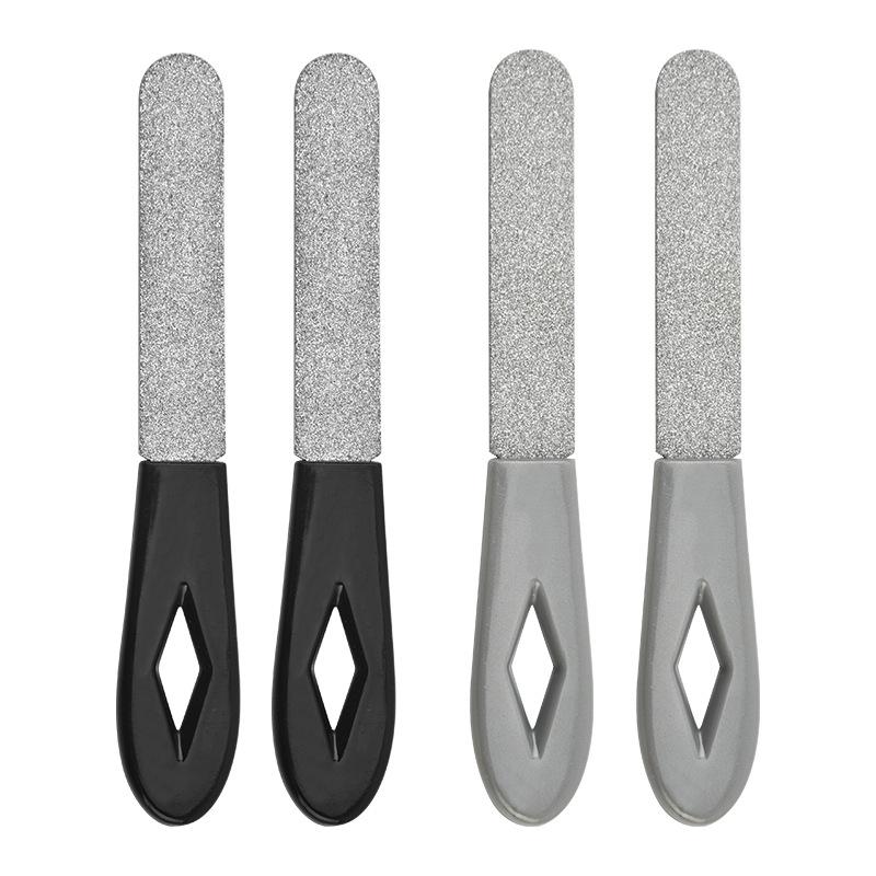 Ergonomic Double Sided Stainless Steel Nail File Buffer For Smooth Polishing Gentle Nail Care Home Manicure Pedicure Tool