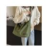 Stylish Unisex Large Capacity Canvas Tote Bag Soft Polyester Zipper Closure