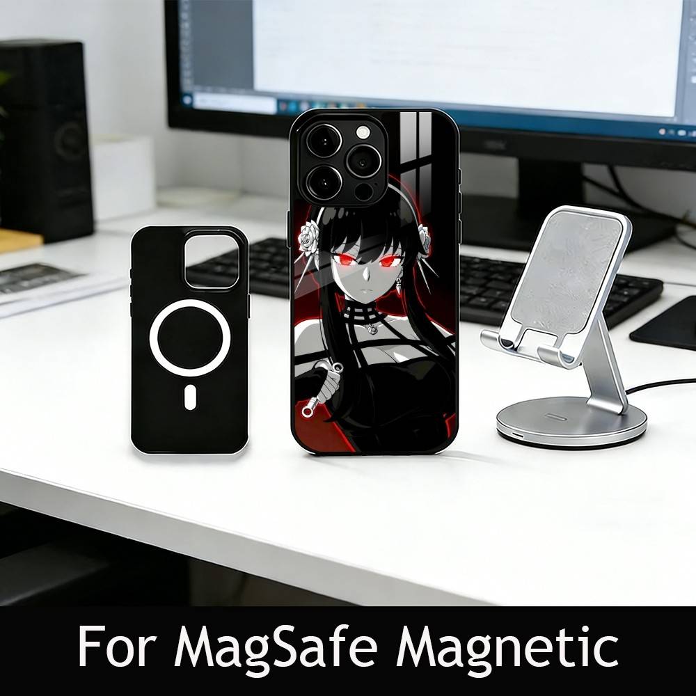 Y-Yor Forger-Spy-Family Phone Case For iPhone17,16,15,14,13,12,11 Plus,Pro Magnetic with Magsafe Wireless Charging