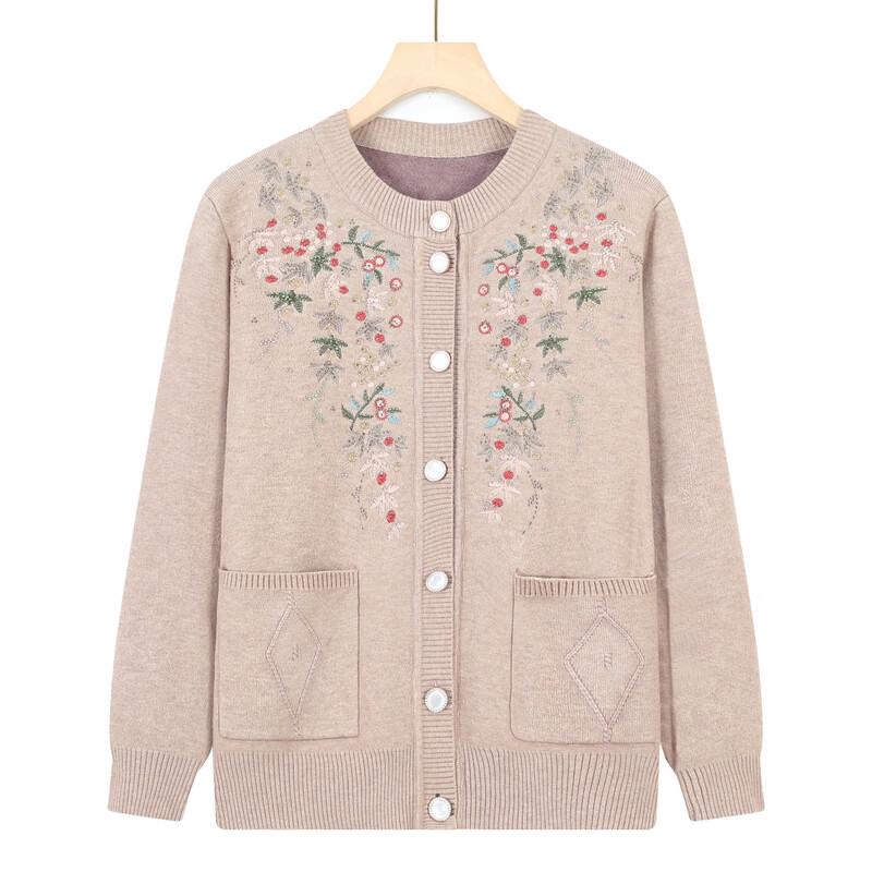 LangSha Women's Warm Plush Lined Knit Cardigan
