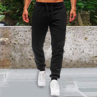 Herren Sporthose Einfarbig Knöchelbündchen Jogginghose Kordelzug Elastischer Bund Locker