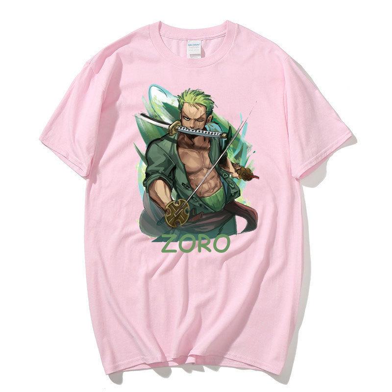 Anime ONE PIECE Roronoa Zoro Manga Graphic T Shirt Cartoon Printed Summer T-shirt Mens Women Casual Cotton Tee Shirt Oversized Streetwear Tops