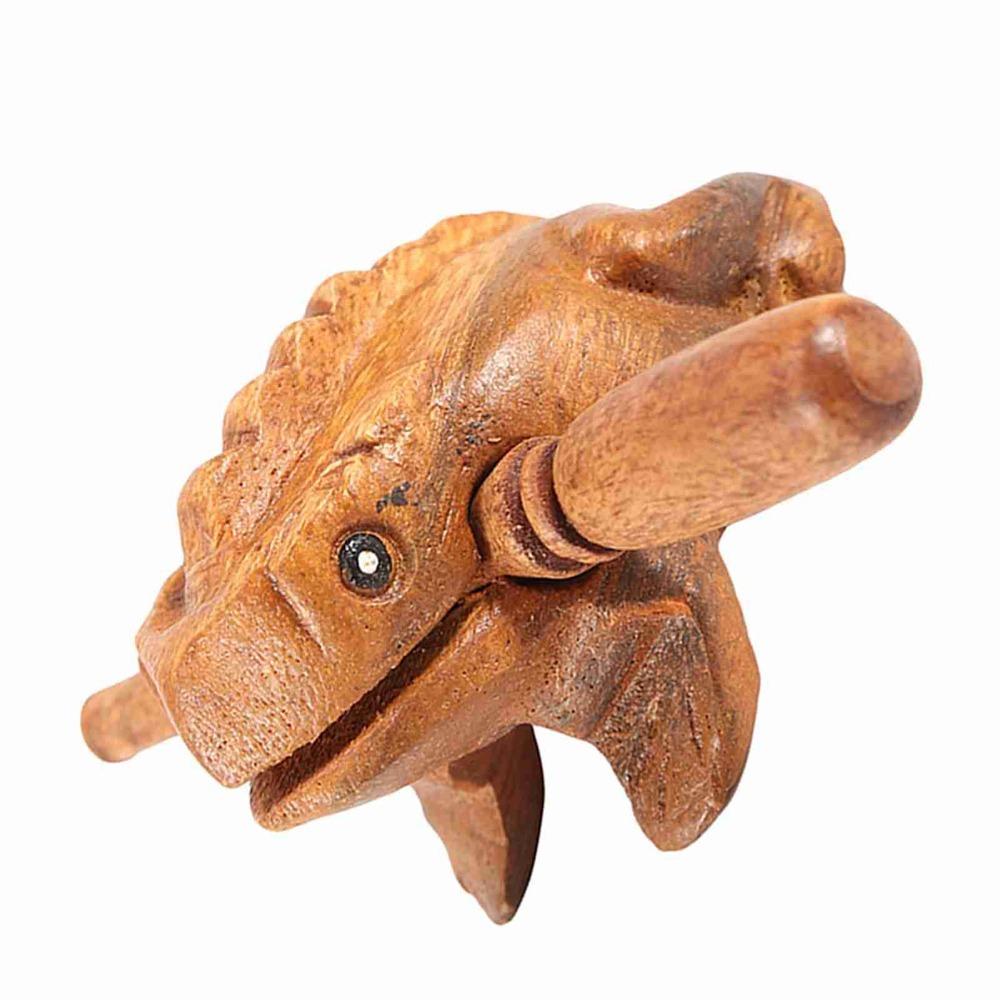 

Wooden Wood Frog Percussion Instrument Solid Wood Carved Solid Wood Carved Frog Craft Display 7x4cm