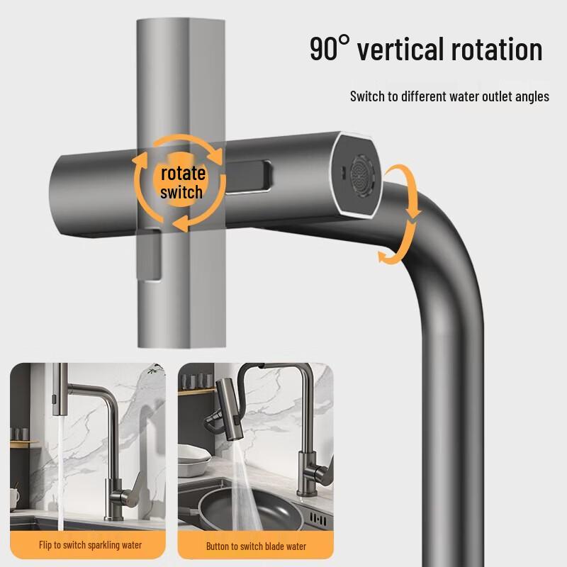 MICOE Waterfall Series Pull-Out Kitchen Faucet